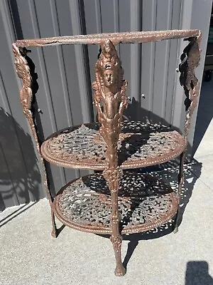 Vintage 3 Tier Metal Aluminum Victorian Style Plant Stand Decor Table BLH • $200