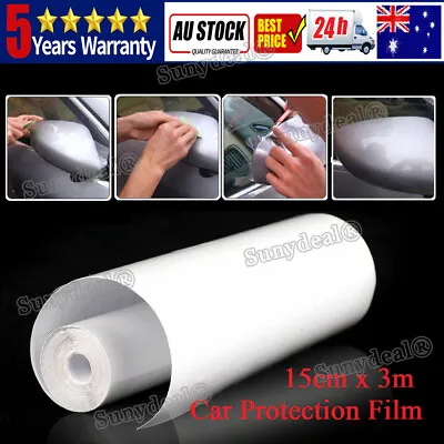 Car Auto Headlight Tint Vinyl Wrap Film Clear Protector Bra Transparent 3m×15cm • $11.99