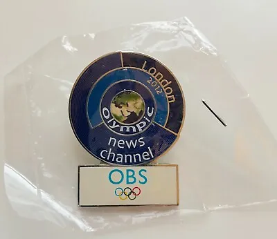 London 2012 Olympics OBS Olympic News Channel Badge In Original Packaging • £7