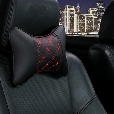 $8.37 • Buy Car Neck Pillows Both Side PU Leather 1pcs Pack Headrest Pain Relief' J1N6
