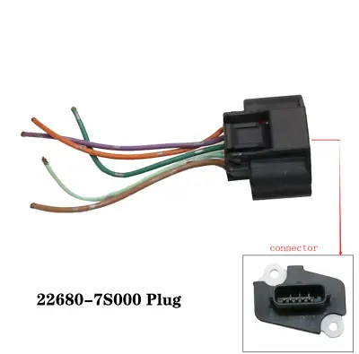 OEM 22680-7S000 Mass Air Flow Sensor Connector Plug Pigtail Harness For Nissan • $10.32