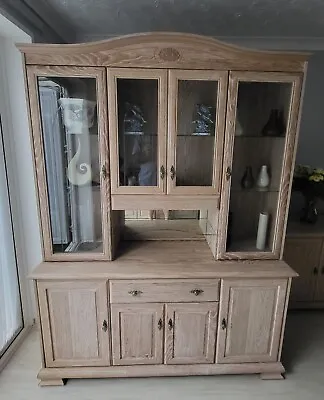 Limed Oak Effect Display Cabinet  • £50