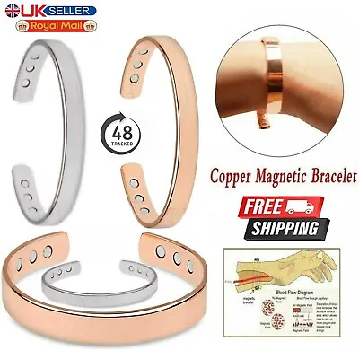 Magnetic Bracelet Therapy Weight Loss Arthritis Health Pain Relief Mens Bangle • £3.49