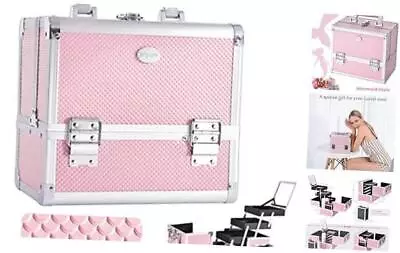  Makeup Train Case Cosmetic Box 10 Inches Jewelry Organizer Pink Mermaid • $52.25