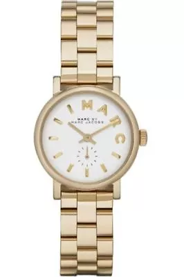 New Marc Jacobs Women Mbm3247 Round Dial Stainless Gold Band Dress Watch • $286