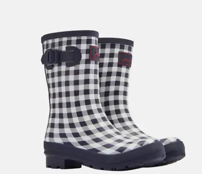 $25.53 • Buy Joules - Mid Rain Boots - Molly Welly - Navy Blue Gingham