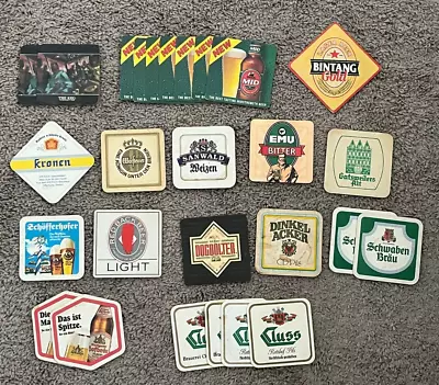 Lot Of 27 Vintage German Beer + US American Beer Paper Cardboard Drink Coasters • $7