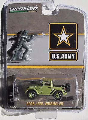 Greenlight Jeep Wrangler & Army Soldiers Figure Hobby Exclusive Only 2017 • $9.99