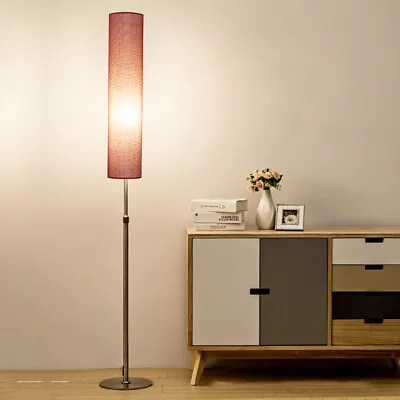 Modern Concise Standing Lighting Fabric Floor Light Bedroom Reading Lamp Fixture • $98.99