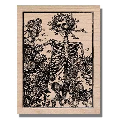 Rubber Stamp Grateful Dead Bertha Dead Head Music Skull Skeleton And Roses • $9.49