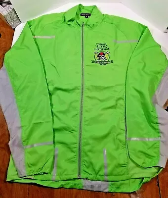 Leslie Jordan Running Jacket Size L Michelob Lime Cactus Challenge 2014 Skull • $24.99