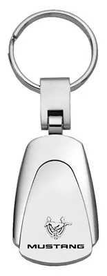 Ford Mustang 45th Anniversary Teardrop Key Chain (Silver) • $18.95