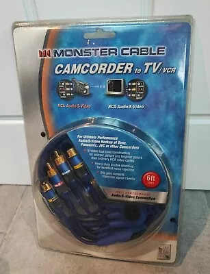 Monster Cable Camcorder To TV/VCR/AV Receiver High Performance Cable 2m • £10