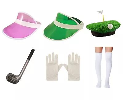 Pub & Crazy Golf Fancy Dress Costume Sets Golfer Visor Inflatable Hen Stag Party • £3.99