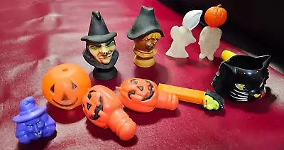 Vtg Halloween Blow Mold Candy Container Lot Ghost  Pumpkin Witch PEZ • $49.95