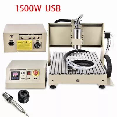 CNC 6040 3 Axis 1500W Router USB Engraving DIY Cutting/ MINI Milling Machine USA • $1006.06