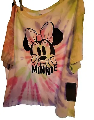 Women's 3X Disney Minnie Mouse Tie Dye T Shirt/Plus Size Women's Clothing  • $19.99