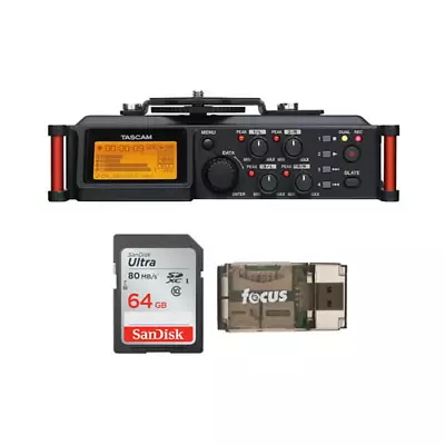 Tascam DR70D 4-Track Portable Recorder Bundle With SanDisk Card And Card Reader • $299.99