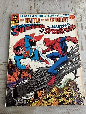 Vintage Superman Vs. Spider-Man Marvel & DC 1976 Oversized Comic Classic Battle • $50