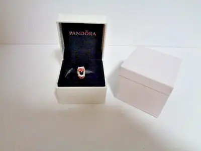 Authentic Pandora Disney Classic Minnie Mouse Murano Glass Sterling Center Charm • $25.49