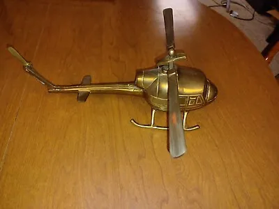 Vintage Solid Brass Helicopter • $40