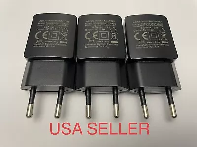 Qty 3 Universal EU Plug USB AC Wall Charger Europe Power Adapter Black Cellphone • $5