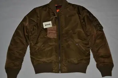 AUTHENTIC Schott NYC MA-1 FLIGHT 9628 Jacket BROWN ALL SIZES NEW ALL SIZES • $149