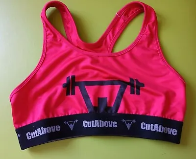 Cut Above Red/Black Ladies Racer Back Gym Top Medium • £14.99