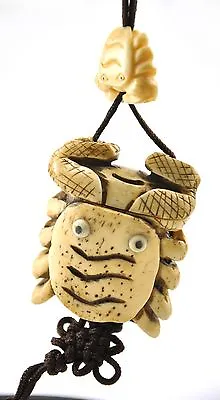 £83.50 • Buy Vintage Bone Inro Netsuke Box Hanging Charm Case Storage Snuff Pouch Crab