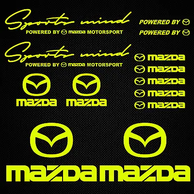 Sports Mind Mazda Decals NEON Sticker Set 6 CX7 RX8 RX8 Tuning MX5 CX3 JDM • $24.45