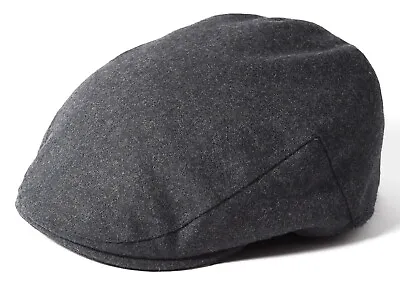 Melton Wool Flat Cap - Grey Newsboy Hat - Sizes: S M L XL - Failsworth • £24.95