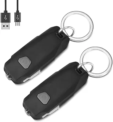 MECO 2 Pack Mini Led Lights Portable USB Rechargeable Ultra Bright Keychain Fla • $29.49