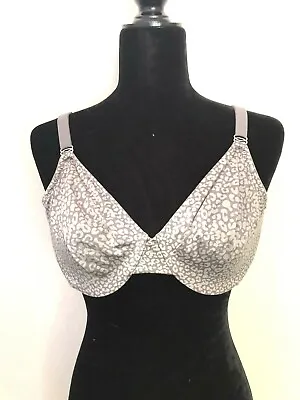 Maidenform Bra 38D Pure Genius Unlined Full Coverage Gray Animal Print #07176 • $15.50