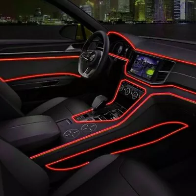 2m Red LED Car Interior Decorative Atmosphere Wire Strip Light Accessories • $11.30
