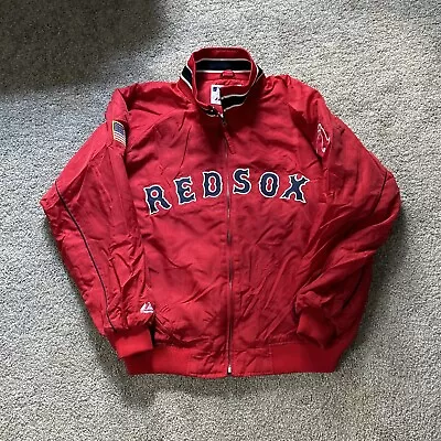 Vintage Boston Red Sox Jacket Majestic Dugout Lined  Ultra Rare Xl MLB • $150