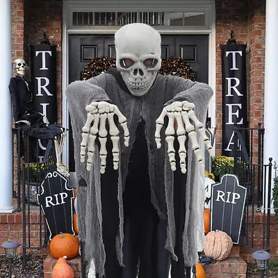 £20.95 • Buy Halloween Skull Mask & Pair Skeleton Hands Human Life Size Robe Costume Prop Set