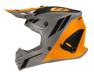 UFO 2024 Motocross Helmet Youth Kids Orange Grey Gloss  -  All Sizes • $119.97