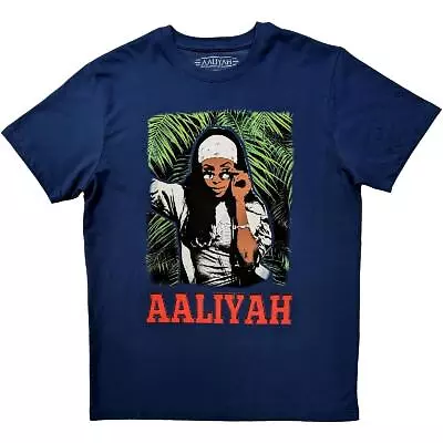 AALIYAH - Official Licensed Unisex T- Shirt - Denim Foliage Blue Cotton • $36.08