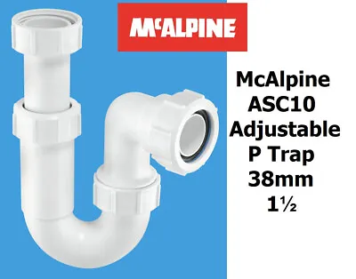 McAlpine ASC10 Adjustable P Trap - 38mm 1½ • £10.25