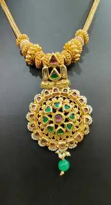 Silver Polki Jadau ChokerIndian JewelryHandcrafted Kundan Polki Mughal Jewelry • $68.92