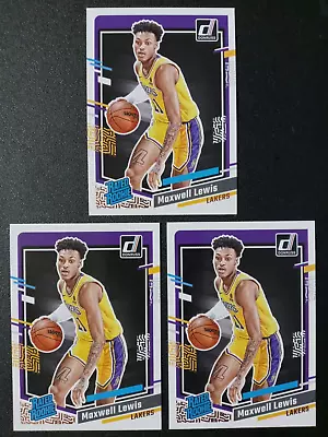 (3) 2023-24 Panini Donruss Rated Rookie Maxwell Lewis RCs # 235 L.A  Lakers • $3.99