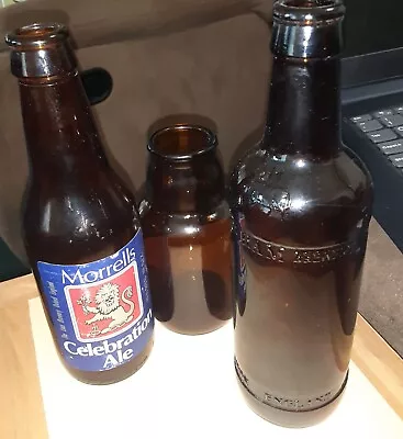 Vintage Brown Beer Bottles • $9