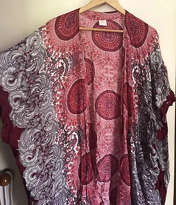 Romchard Designer Duster / Kimono Free Size Medium/Long Mandala Boho Pattern • $18