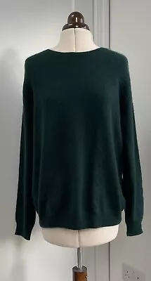 M&S Dark Green Cashmere Crew Neck Jumper • £15.99