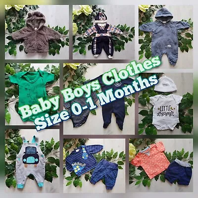 Baby Boys Clothes Make Your Own Bundle Size New Born Tiny Baby Up To 1 Months • £1