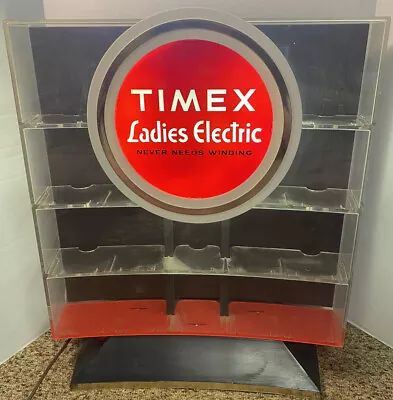 Vintage TIMEX Counter Display Ladies Timex Lighted Case Advertising Sign • $208.99