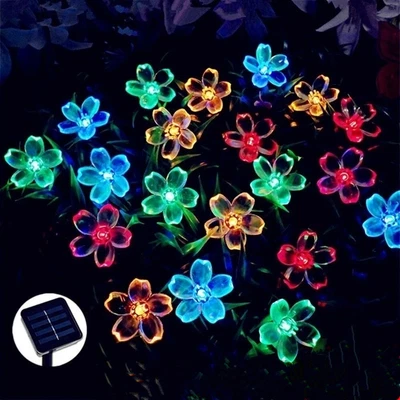 £7.49 • Buy 50 LED Solar Fairy Lights String Outdoor Party Garden Wedding Xmas Light Outdoor