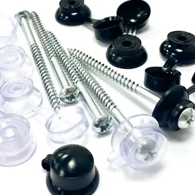 £8.99 • Buy CORRUGATED SHEET FIXINGS 3  (75mm) ROOFING SCREWS WITH BLACK & CLEAR STRAP CAPS