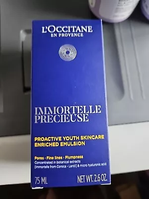 L'Occitane Immortelle Precieuse Proactive Youth Skincare  2.6 Oz / 75 Ml New • $47.95