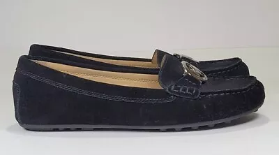 EXCELLENT CONDITION! Michael Kors Women's Black Suede Loafer Flat Slip On 7M • $26.95